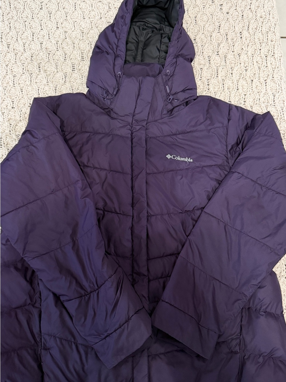 Columbia Women's Deep Purple Hooded Puffer Coat